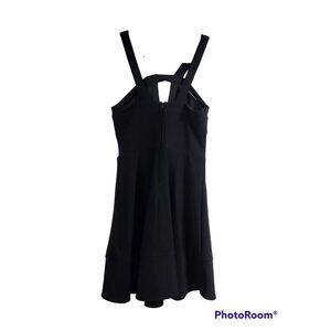 Little Black Halter Dress Size Small FIT & FLARE Stretch Soft Knit
